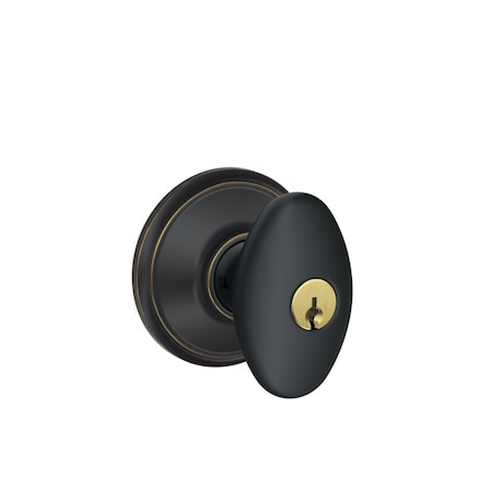 Schlage Schlage Sienna Aged Bronze Entry Knobs 1-3/4 in. F51VSIE716